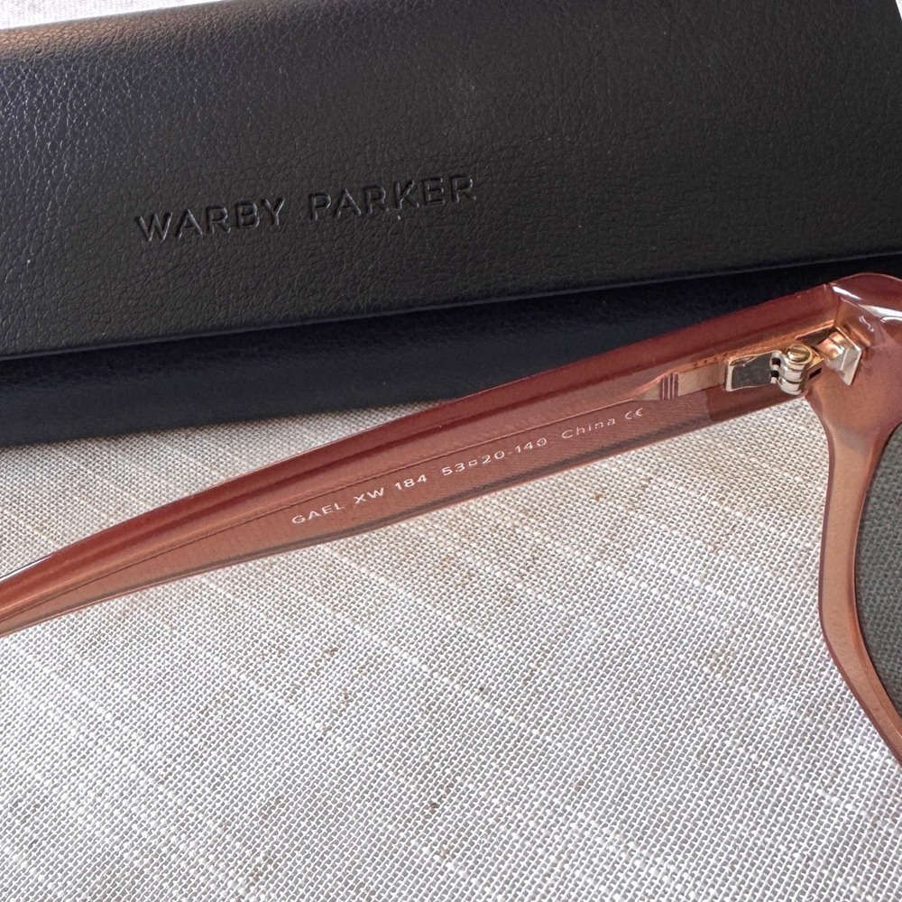 Warby Parker Gael XW Cat Eye Sunglasses Rose Mauve Translucent Acetate‎ Frames - Picture 4 of 4
